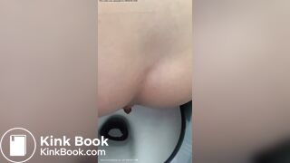 Sexy girl shits in the toilet