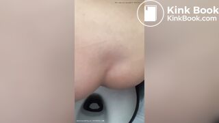 Sexy girl shits in the toilet