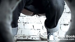 girls shit in wooden toilet 1