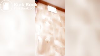 Tasting her butt plug