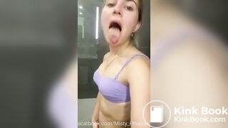 Pretty blonde pooping - video 3