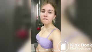 Pretty blonde pooping - video 3