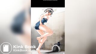 Anime girl swimmer diarrhea