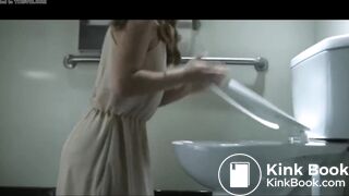 Women has diarrhea then accidently drops keys in toliet