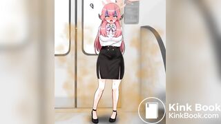 Girl diarrhea animated