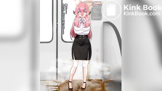 Girl diarrhea animated