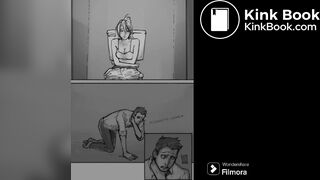 Punished a toilet slave by scat