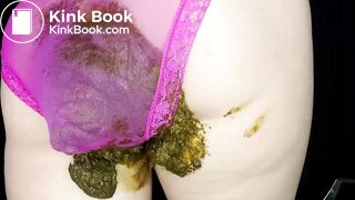 Big purple panty poop