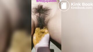 Perfect scat slave, Eat and Pussy fuck