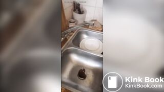Cute pig girl horny eating shit part1