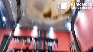 Stunning goddess crap a transparent chair