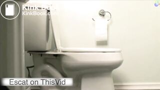 Cocoa farting and pooping in toilet