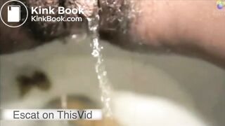 Cocoa farting and pooping in toilet