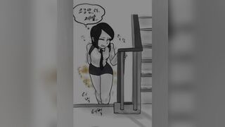 Old sister diarrhea in sink