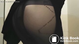 Girl almost made it to the toilet but pantypoop