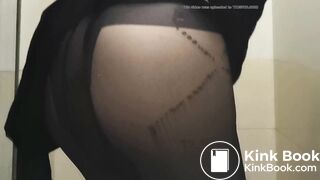 Girl almost made it to the toilet but pantypoop