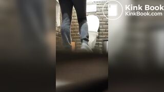 Girl farts and poops with plops