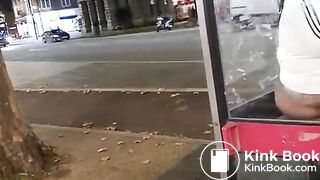 Ebony girl shit in phone box
