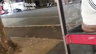 Ebony girl shit in phone box