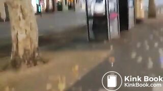 Ebony girl shit in phone box