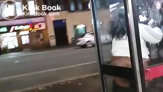 Ebony girl shit in phone box