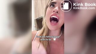 hot girl talking about taking a fat shit