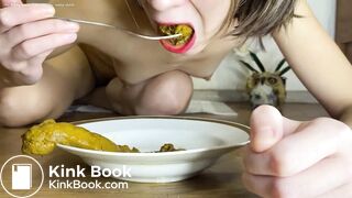 Girl Eats Her Shit Off a Plate and SWALLOWS