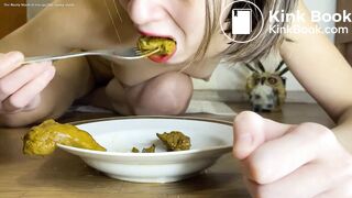 Girl Eats Her Shit Off a Plate and SWALLOWS