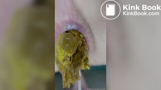 Close Up Teen Shits While Dripping Slimy Wet Cum