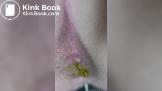 Close Up Teen Shits While Dripping Slimy Wet Cum