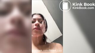 Young latina eating with spoon