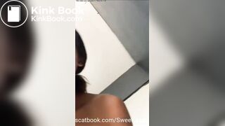 Young latina eating with spoon