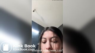 Young latina eating with spoon