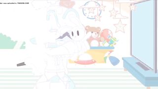 Cyan soils her diaper