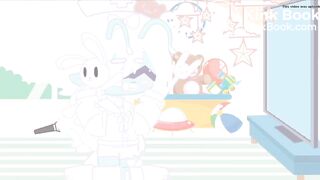 Cyan soils her diaper