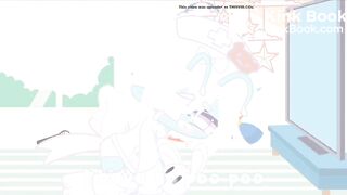 Cyan soils her diaper