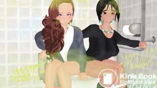 two girls having diarrhea - video 2