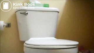Toilet pooping..