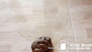 Beauty poops on the floor