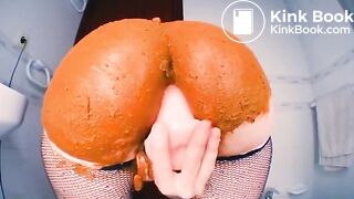 BP Dirty Panty Poop dildo play