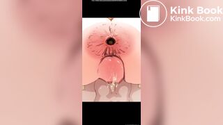 Two cartoon girls pooping