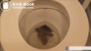 cute blonde reverse toilet shit