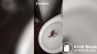 DirtyMid sexy poop over the toilet