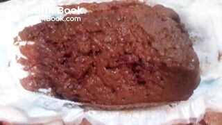 A big mess in her pampers..