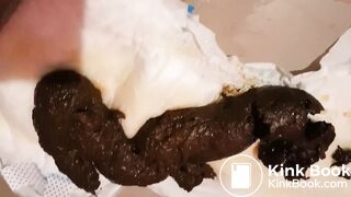 Big poo on open diaper..