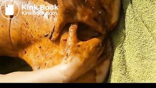 French scat couple messy scat play