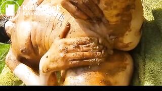 French scat couple messy scat play