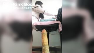 Hot Mexican Woman Shitty Dildo Ride