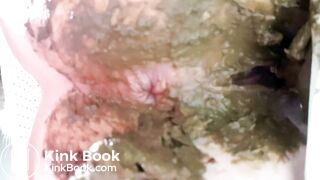 Poop in white dress and panties