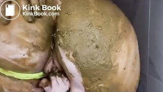 Dirty Betty shot smear in green panties